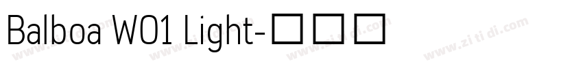Balboa W01 Light字体转换